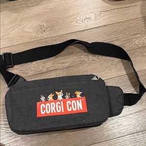 Corgi Con Black Waist Bag